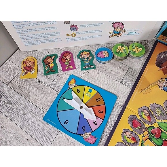 Vintage Trolls The Magic Wish Board Game Parker Brothers 1992 Treasure COMPLETE - Picture 9 of 12